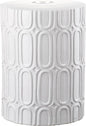 Safavieh Castle Gardens Collection Melody Antique White Glazed Ceramic Garden Stool