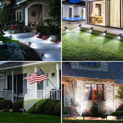 8 Pack Solar Spot Lights Outdoor, Waterproof IP65 Adjustable, 3 Lighting Modes Solar Powered Landscape Spotlights for Yard Garden Pathway(Cool White)