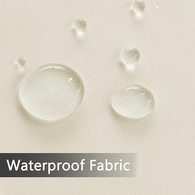 SpaceDresser Waterproof Outdoor Sheer Curtains for Patio - 2 Panels Rod Pocket Indoor Voile Sheer Curtain for Living Room,100W x 84L inch, Ivory