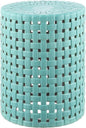 SAFAVIEH Home Collection Sayre Robins Egg Blue Ceramic 18-inch Decorative Accent Garden Stool for Living Room, Bathroom, Patio, Side Table, Plant Stand (Fully Assembled)