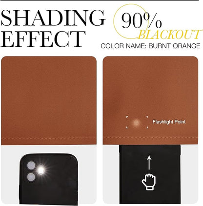NICETOWN Blackout Burnt Orange Curtain & Drape - Room Darkening Light Blocking Window Treatment for Living Room, W52 x L84, 1 Panel