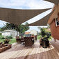 Patio Paradise 6' x 6' x 5'10" Sun Shade Sail Triangle Canopy, Permeable Shade Cloth Fabric Sunlight Block Patio Cover HDPE Deck Awning for Outdoor Backyard Pergolas Roof Shading, Brown