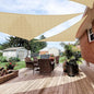 Patio Paradise 5' x 5' x 5' Sun Shade Sail Triangle Canopy Shade Cloth Fabric Sunlight Block Patio Pergola Cover HDPE Deck Awning for Outdoor Backyard Roof Shading, Sand