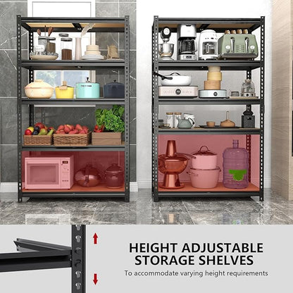 72" H Storage Shelves,Storage Shelves Heavy Duty,2400LBS Metal Shelving Units,Adjustable Garage Shelving Heavy Duty for Garage Storage,Warehouse,16"x35.5"x72