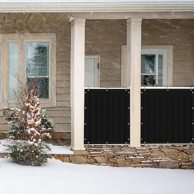 UPGRADE Privacy Fence Screen 3'x60' Black Outdoor 90% Visibility Blockage 170 GSM Mesh Shade Cover Panels for Backyard,Balcony,Home Decoration with Zip Ties,Customized Avaliable