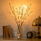Vanthylit 3PK 30" Brown Lighted Twig Branches Pathway Light 60 LED Warm White Bulbs for Outdoor and Indoor