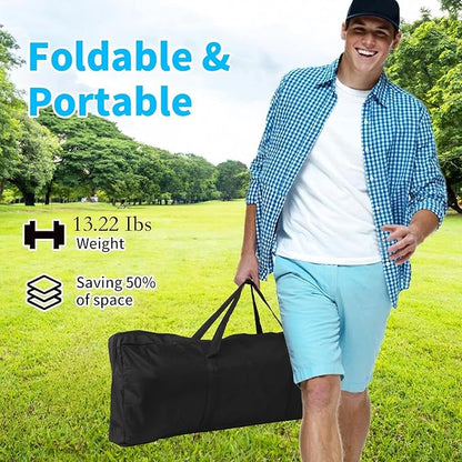 FAHKNS Hammock Camping Chair, 360° Swivel Chair with Adjustable Backrest, Foldable and Lightweight Chair Used for Office Work, Picnic, Hiking, Portable Bag,