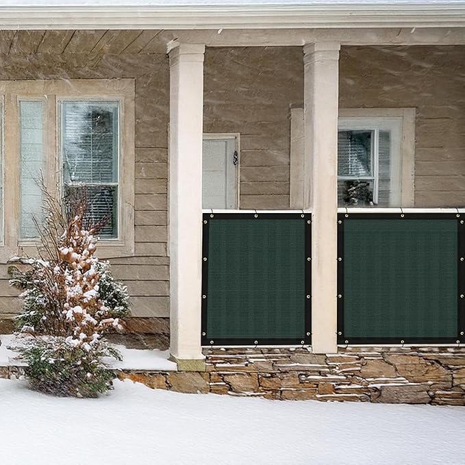UPGRADE Privacy Fence Screen 4'x51' Dark Green Outdoor 90% Visibility Blockage 170 GSM Mesh Shade Cover Panels for Backyard,Balcony,Home Decoration with Zip Ties,Customized Avaliable