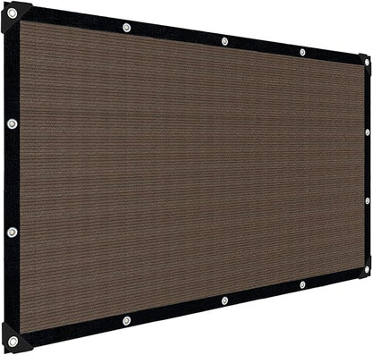 Mocha Sun Shade Cloth,Pergola Shade Cover with Reinforced Grommets,90% Shade Fabric Fence Privacy Screen Balcony,Pergola Shade Cover Canopy Garden Carport Porch Deck Patio Shade Cover,6x8FT