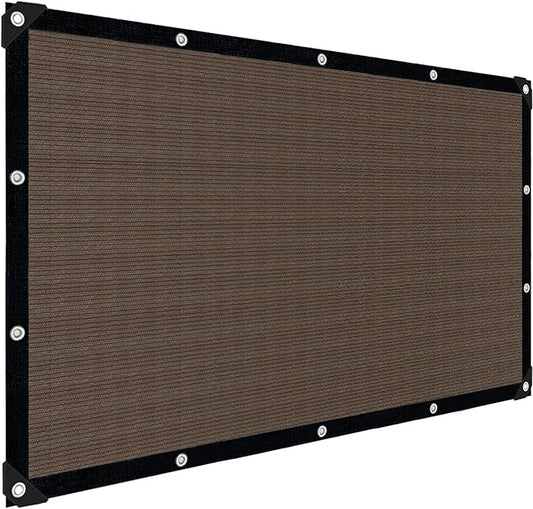Sun Shade Cloth for Outdoor Patio,Pergola Shade Cover with Grommets Deck Shade Privacy Screen Balcony,90% UV Protection Shade Fabric Brown Sunshades for Garden Backyard Outdoor,Mocha-8x10FT