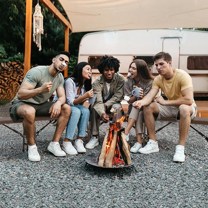 VINGLI 6 feet Plastic Folding Bench,Portable in/Outdoor Picnic Party Camping Dining Seat, Garden Soccer Multipurpose Entertaining Activities, Rattan Patterned HDPE Tabletop, 1 Pack, Brown