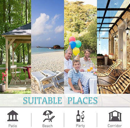 RYB HOME Outdoor Curtains for Patio Waterproof Block Sunlight Thermal Insulated Privacy Assured Thick Outside Curtains for Porch, Gazebo, Pergola, W84" x L95", Grey, 1 Panel