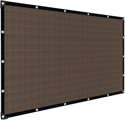 Mocha Sun Shade Cloth,Pergola Shade Cover with Reinforced Grommets,90% Shade Fabric Fence Privacy Screen Balcony,Pergola Shade Cover Canopy Garden Carport Porch Deck Patio Shade,10x20FT
