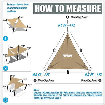Amgo Custom Size 9' x 13' x 15.8' Red Right Triangle Sun Shade Sail UPF50+ AGTAPRT12, Order to Make Canopy Awning, 95% UV Blockage, Water & Air Permeable, Commercial Standard (We Customize)