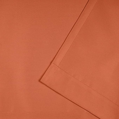 Exclusive Home Cabana Solid Indoor/Outdoor Light Filtering Hook-and-Loop Tab Top Curtain Panel Pair, 54"x84", Mecca Orange