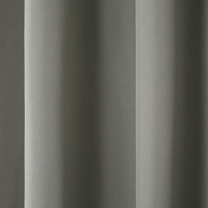 TOWN & COUNTRY BASICS Cabana Solid Heavyweight Indoor Outdoor Curtains, Light Filtering Opacity with Grommet Top, Water Repellent, 2-Pack Set, 54"x84", Medium Grey