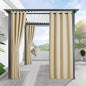 RYB Home Outdoor Curtains for Patio - Extra Long Curtains Waterproof Farmhouse Decor for Sliding Glass Door Porch Corridor Pavilion Cabana Sunroom, W 52 x L 120, 1 Pc, Biscotti Beige