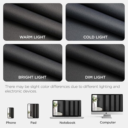 Joydeco Blackout Door Curtain for Doorway Privacy 72 Inches Long, Grommet Closet Curtain for Open Closet, Room Divider for Bedroom Living Room (Grey, 52Wx72L, 1 Panel)