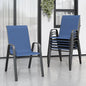 Patio Chairs Set of 6, Stackable Outdoor Dining Chairs for All Weather Textilene Fabric & Metal Frame, Outdoor Chairs Set for Backyard Deck Garden