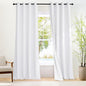 NICETOWN 100% Blackout Long Curtains 102 Inches Length, Privacy Room Darkening Divider Grommet Curtains for Living Room/Bedroom/Glassdoor/Patio, 1 Panel, Pure White, 66W x 102L