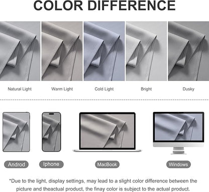 RYB HOME Extra Wide Outdoor Curtains for Patio Waterproof Heavy Duty Thermal Insulated in Summer Full Coverage Privacy for Porch, Cabana & Pool, W150 x L95, Light Grey, 1 Panel