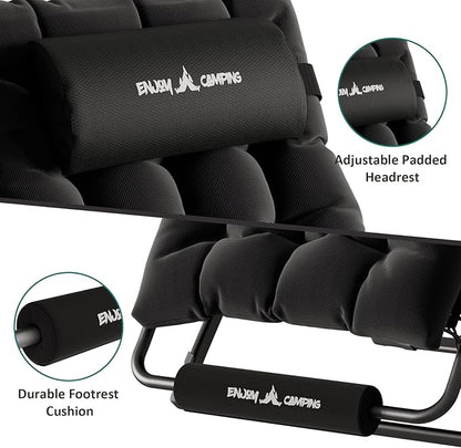 UDPATIO Oversized Zero Gravity Chair Set of 2, 29In XL Patio Reclining Chair with Cushion, Outdoor Folding Recliner with Pillows|Cup Holder|Foot Rest|Padded Headrest, Black, Support 500LB
