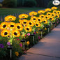 6 Pack with 36 Sunflower Lights,Solar Lights Outdoor Garden Decor,Solar Flowers Lights Waterproof,Sunflowers Birthday Gifts for Mom Women Grandma,Decorative Stakes Lights for Landscape Yard Patio Lawn