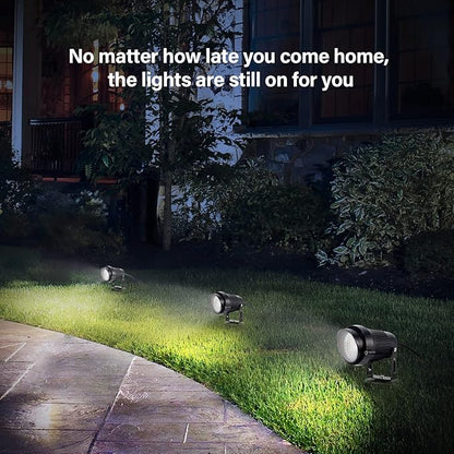 LemonBest Landscape Lights - 5W 110V Outdoor Spotlight - Waterproof IP65-3000K Cool White LED Landscape Lights - 5ft Cable for Yard Garden Patio Driveway House (Include Spike) (2 Pack)