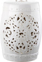 Safavieh Flora Glazed Ceramic Decorative Garden Stool, Antique White (ACS4527A)