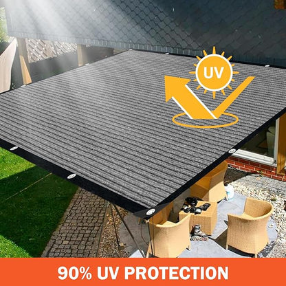 Grey Sun Shade Cloth,Pergola Shade Cover with Reinforced Grommets,90% Shade Fabric Fence Privacy Screen Balcony,Pergola Shade Cover Canopy Garden Carport Porch Deck Patio Shade Cover,10x14FT