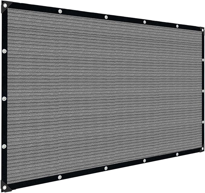 Sun Shade Cloth with Grommets,90% UV Protection Shade Fabric,Pergola Shade Cover Canopy Fence Privacy Screen Balcony,Sunshades for Patio Pergola Garden Backyard Porch Outdoor,Grey-8x16FT