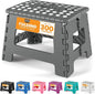 Utopia Home Folding Step Stool with Handle – 9 Inch Anti Slip Collapsible Stool – Holds Up to 300 lbs – Sturdy Plastic Step Stool Foldable for Kitchen, Bathroom and Home Use (1-Pack, Grey)