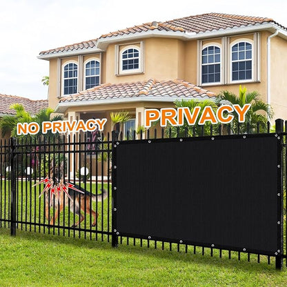 Artpuch 90% Sun Shade Cloth, 6 x 8 FT Pergola Shade Cover Canopy with Grommets, Sun Screen Fabric Tarp for Patio, Outdoor, Garden, Backyard, Black