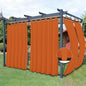 Easy-Going Outdoor Patio Curtains Detachable Tab Top Windproof Weatherproof Curtain for Cabana, Porch, Pergola and Gazebo, Tab Bottom Drape, 2 Panels, 54W x 84L inch, Orange
