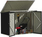 Devoko Outdoor Storage Shed 5.8 x 3.3 FT Metal Trash Shed Waterproof Outside Storage with Lid Chain Hydraulic Gas Rod for Trash Can Weeding Tools