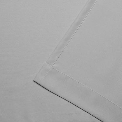 Exclusive Home Cabana Solid Indoor/Outdoor Light Filtering Hook-and-Loop Tab Top Curtain Panel Pair, 54"x144", Cloud Grey