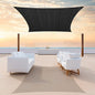 ColourTree TAPR1616 Custom Size 13' x 17' Black Sun Shade Sail Canopy UV Block UPF50 Rectangle - Commercial Standard Heavy Duty - 190 GSM - 3 Years Warranty