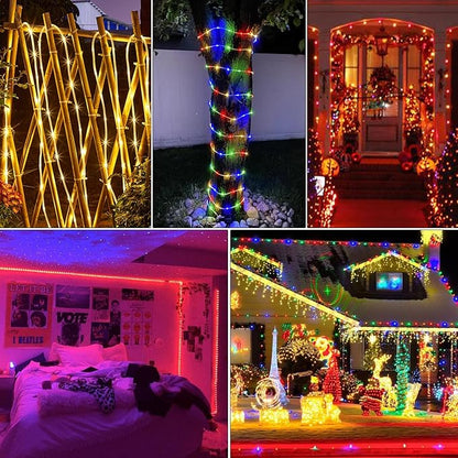 99Ft LED Rope Lights Outdoor, 18 Colors Changing Fairy String Light Plug in with Remote, IP68 Waterproof 300 LEDs Multicolor Twinkle Christmas Lights for Bedroom Patio Halloween Holiday Decor