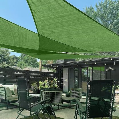 LOVE STORY Custom Size 9'x9'x12.7' Piquant Green Sun Shade Sail Right Triangle Sunshade Fabric Awning Canopy for Patio Backyard Carport Pergola (Customized)