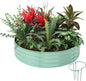 Galvanized Metal Planter Round Raised Garden Bed Kit for Gardening Outdoor，2x2x1ft Grow Garden Box Raised Flower Bed，Round Galvanized Planter Outdoor Metal Fire Pit Ring Green