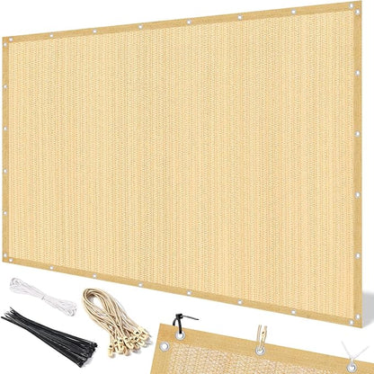 Artpuch 90% Sun Shade Cloth, 8 x 20 FT Pergola Shade Cover Canopy with Grommets, Sun Screen Fabric Tarp for Patio, Outdoor, Garden, Backyard, Wheat