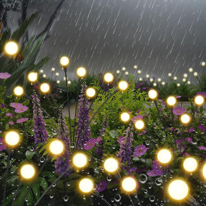 Solar Lights Outdoor-6Pack 48LEDs Solar Garden Firefly Lights Outside,Solar Powered Light Outdoor and Garden Decorative IP65 Waterproof,Yard Patio Pathway Decor,Gardening Gifts for Women,Warm White