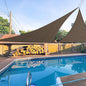 E&K Sunrise 13' x 13' x 13' Sun Shade Sail Triangle Canopy Shade Cover UV Block for Patio Backyard Garden Outdoor (Brown)
