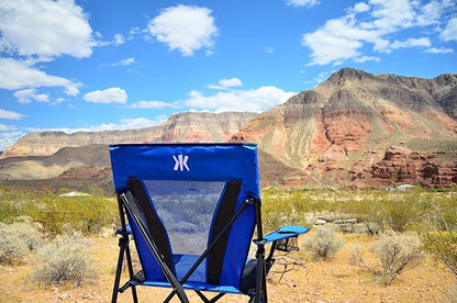 Kijaro Dual Lock Folding Camp Chairs - Versatile for Sports, Outdoors & Lawns - Locks Positions - Maldives Blue