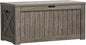 Greesum Outdoor Storage Box 120 Gallon Storage Bin with Lid for Patio Furniture, Garden Tools, Pool Supplies, Lockable, Waterproof and UV Resistant, Coffee