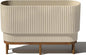 Veradek Demi Series Raised Long Planter for Indoor/Outdoor Use | Made from Plastic & Stone w/Wooden Stand | Modern Patio Décor for Flowers/Shrubs