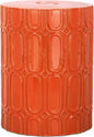 Safavieh Melody Glazed Ceramic Decorative Garden Stool, Orange