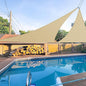 E&K Sunrise 5' x 5' x 5' Sun Shade Sail Triangle Canopy Shade Cover UV Block for Patio Backyard Garden Outdoor (Sand)