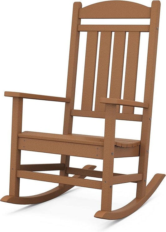 POLYWOOD Presidential Rocking Chair in Teak