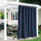 RYB HOME Outdoor Curtains for Patio Waterproof Block Sunlight Thermal Insulated Privacy Assured Thick Outside Curtains for Porch, Gazebo, Pergola, W84 x L84, Navy Blue, 1 Panel